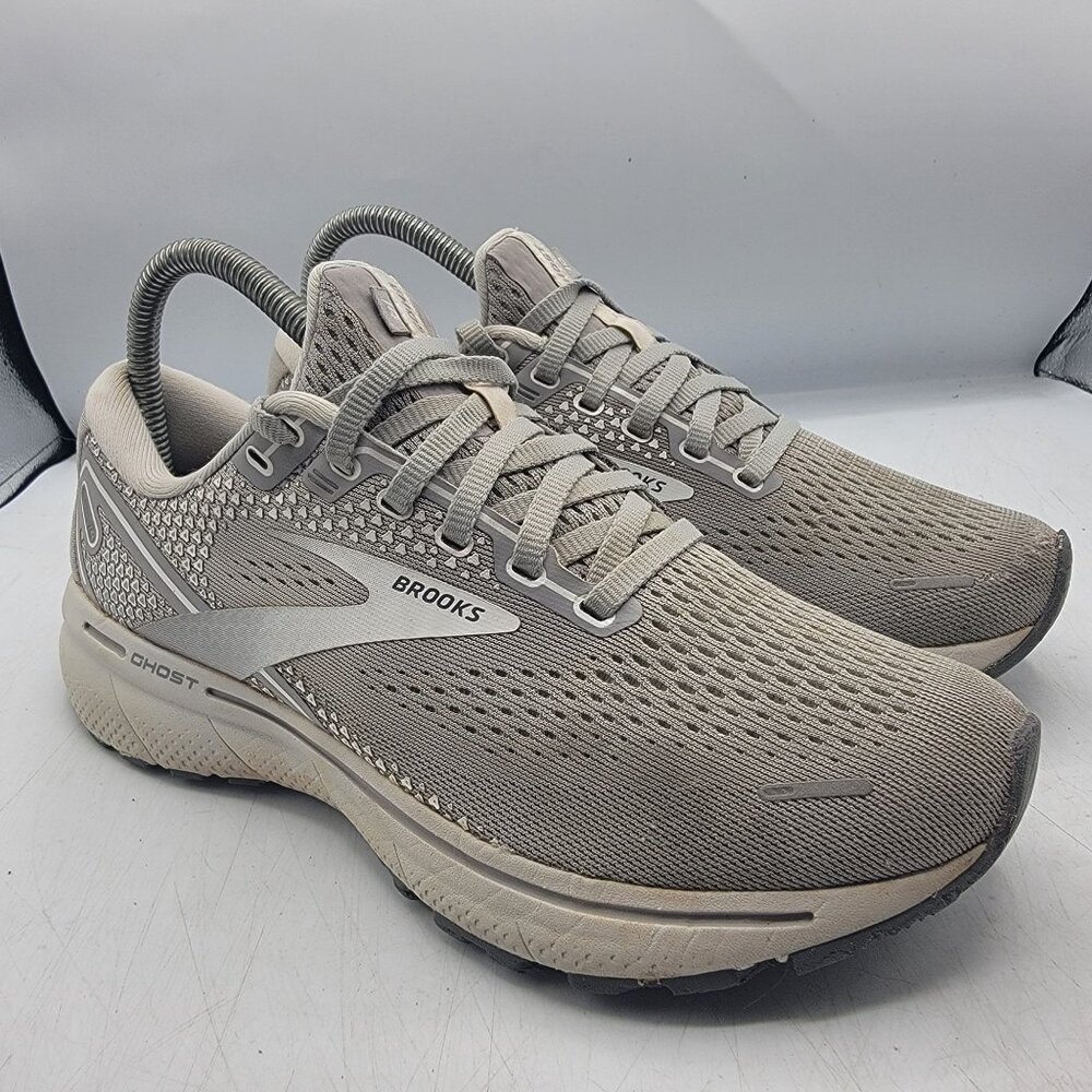 Brooks Ghost 14 Womens 7.5 Gray Athletic Running Shoes Sneakers 1203561B089